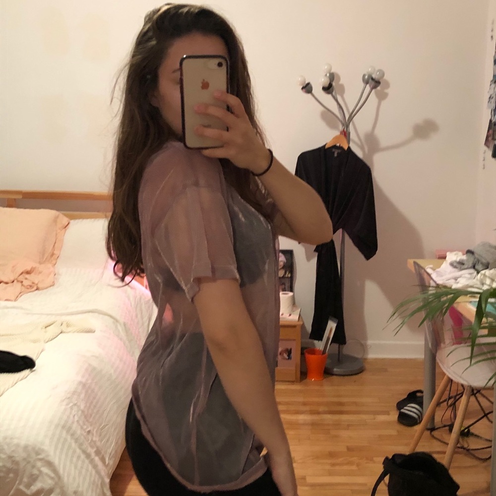 See through t-shirt.